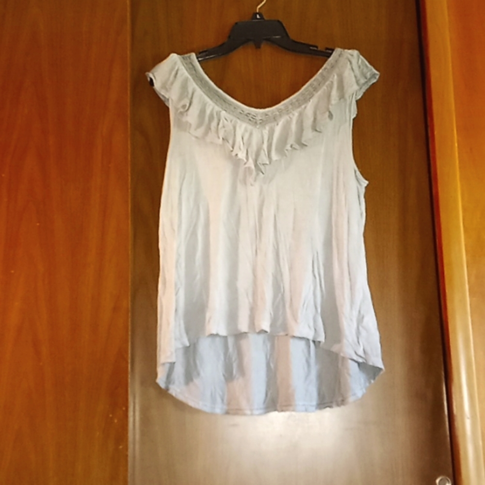 FADED GLORY Ruffle Top - Picture 2 of 3